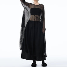 Load image into Gallery viewer, Women's Elegant Sheer Mesh Midi Dress