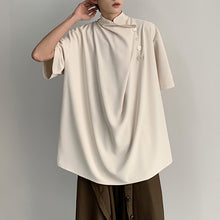 Load image into Gallery viewer, Irregular Buttoned Turtleneck Shirt