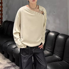 Load image into Gallery viewer, American Off-shoulder Tie-back Textured T-shirt