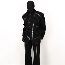 Load image into Gallery viewer, Wool Lapel Contrast Panel Jacket