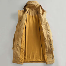 Load image into Gallery viewer, Retro Mid-length Hooded Casual Windbreaker Jacket