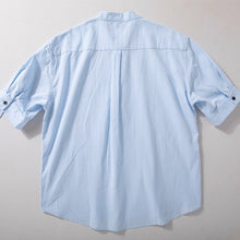 Load image into Gallery viewer, Stand Collar Casual Short Sleeve Shirt