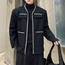 Load image into Gallery viewer, Collarless Handmade Chain Loose Jacket