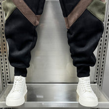 Load image into Gallery viewer, Colorblock Fleece Casual Stretch Harem Pants
