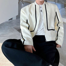 Load image into Gallery viewer, Contrast Color Patch Design Short Jacket