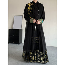 Load image into Gallery viewer, Ethnic Long-sleeved Shirt Flocked Vest Gold-woven Horse-faced Skirt Three-piece Suit