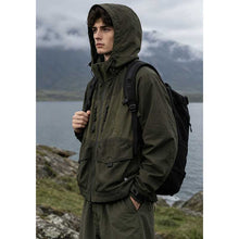 Load image into Gallery viewer, Color-blocked Large Pocket Shooded Windbreaker