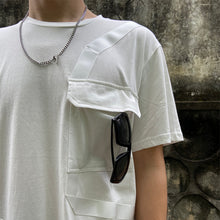 Load image into Gallery viewer, Asymmetric Long Crew Neck T-shirt