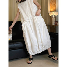 Load image into Gallery viewer, Women's Japanese Loose Crew Neck Sleeveless Balloon Dress
