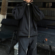 Load image into Gallery viewer, Simple Black Zipper Short Jacket