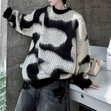 Load image into Gallery viewer, Striped Colorblock Plush Knit Sweater