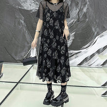 Load image into Gallery viewer, Mesh Loose Round Neck Straight Dress