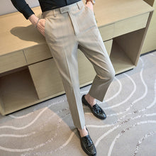 Load image into Gallery viewer, British Plaid Slim-fit Casual Trousers