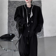 Load image into Gallery viewer, French Scarf-embellished Knitted Cardigan