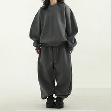 Load image into Gallery viewer, Solid Color Casual Sports Sweatshirt Loose Wide Leg Sweatpants