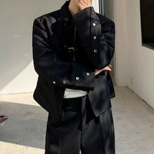 Load image into Gallery viewer, Half-zip Loose Metal Buckle Jacket