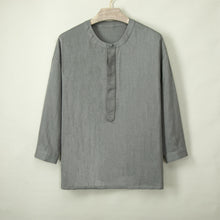 Load image into Gallery viewer, Round Neck Casual Three-quarter Sleeve T-shirt