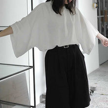 Load image into Gallery viewer, Stand Collar Oversized Cuff T-shirt