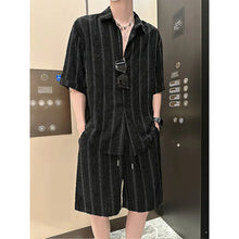 Load image into Gallery viewer, Loose Vertical Striped Casual Suit