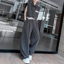 Load image into Gallery viewer, Colorblock Sleeveless Vest Wide Leg Trousers Two-Piece Set