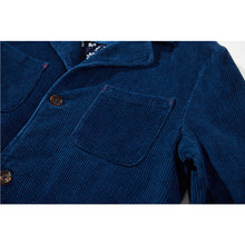 Load image into Gallery viewer, Handmade Plant-dyed Blue Corduroy Jacket