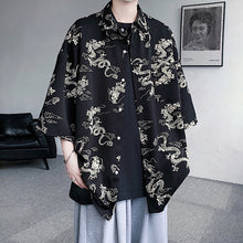 Load image into Gallery viewer, Dragon Pattern Casual Square Collar Shirt