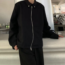 Load image into Gallery viewer, Black Padded Shoulder Cropped Jacket