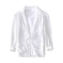Load image into Gallery viewer, Loose Fit Solid Striped Suit Coat