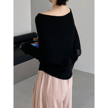 Load image into Gallery viewer, Women's Asymmetrical Knit Cape Overlay Layered Long Sleeve Shirt
