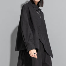 Load image into Gallery viewer, Irregular Slit Long Sleeve Shirt