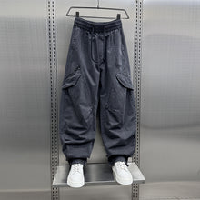 Load image into Gallery viewer, Retro Pleated Multi-Pocket Loose Straight Wide-Leg Pants