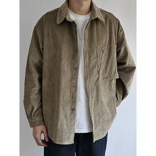 Load image into Gallery viewer, Corduroy Zip-up Pockets Soft Shirts
