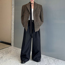 Load image into Gallery viewer, Loose Fit Leather Waist Belted Blazer
