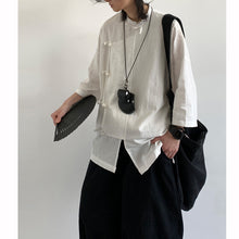 Load image into Gallery viewer, Loose Vintage Cotton and Linen Shirt Top