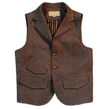Load image into Gallery viewer, Vintage Herringbone Wool Suit Vest