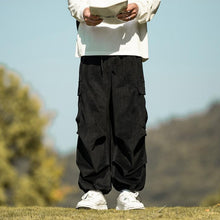 Load image into Gallery viewer, Japanese Retro Loose Corduroy Pocket Pants