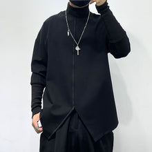 Load image into Gallery viewer, Loose Slit Stand Collar Sweatshirt