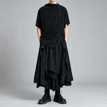 Load image into Gallery viewer, Japanese Loose Shirt and Asymmetrical Skirt-Pants Two-piece Set