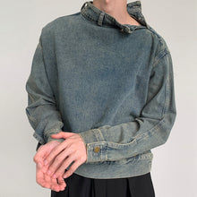 Load image into Gallery viewer, Casual Denim Stand Collar Jacket
