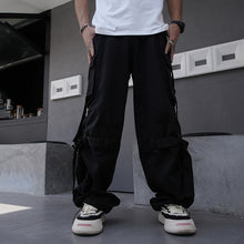 Load image into Gallery viewer, Ribbon Functional Wide-leg Loose Trousers