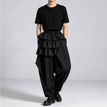 Load image into Gallery viewer, Japanese Asymmetric Loose Wide-Leg High-Waisted Skirt-Pants