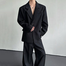 Load image into Gallery viewer, Metal Buckle Shoulder Padded Loose Suit Jacket