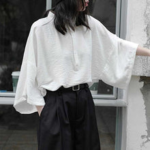 Load image into Gallery viewer, Stand Collar Oversized Cuff T-shirt