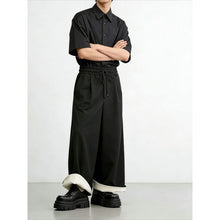 Load image into Gallery viewer, Japanese High-waist Drawstring Loose Wide-leg Straight Pants