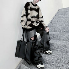 Load image into Gallery viewer, Striped Colorblock Plush Knit Sweater