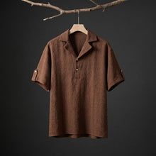 Load image into Gallery viewer, Japanese Textured Jacquard Collar Loose-Fit Shirt
