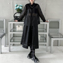Load image into Gallery viewer, Retro Mesh Cardigan Casual Two-piece Set