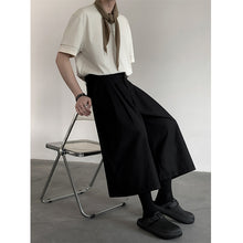 Load image into Gallery viewer, Wide-leg Cropped Casual Trousers