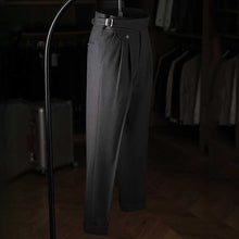 Load image into Gallery viewer, Italian Casual High Waist Retro Straight Suit Trousers