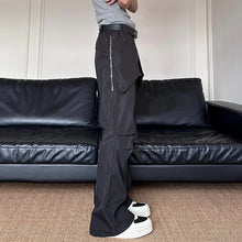 Load image into Gallery viewer, Zippered Pleated Bootcut Technical Trousers
